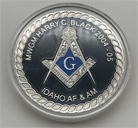 MWGM Harry C. Black 2004-05 Idaho FreeMasonry Coin