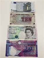 Paper Money, Hong Kong Euro, England & British