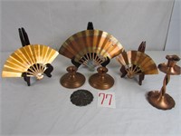 Copper Decorative Fans - Gregorian Copper Candle