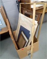 Box Of Assorted Frames, Mat Sheets & More