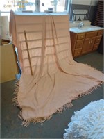 Peach Chenille King Bedspread some stains