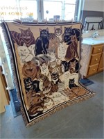 Cat Tapestry Throw