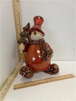 Ceramic Snowman W/Tree