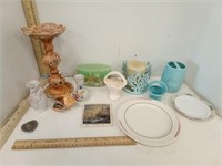 Assorted Plates, Vases, Beach Decor& More