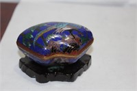 A Vintage Chinese Cloisonne Box on Stand