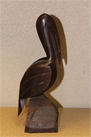 Exotic Wood Carved Pelican