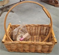 Wicker Basket with Embroidery