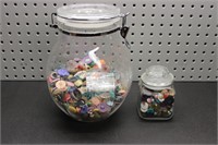 Lot of 2 Jars of Buttons