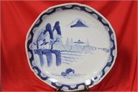 An Antique Japanese Blue and White Charger