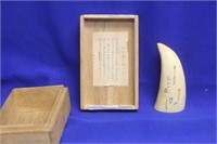 Vintage Japanese Scrimshaw