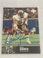 1997 Randy Cross Signed football Card