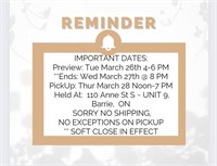 INFORMATION RE: SHIPPING & PICK UP ~ PLEASE READ