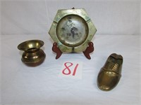 Brass Spittoon - Brass Shoe Ashtray - Brass Urn