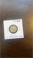 1939 US mercury dime