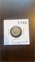 1940 US mercury dime
