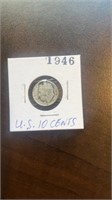 1946 US 10 cent coin