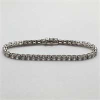 Sterling Silver Clear Stone Bracelet