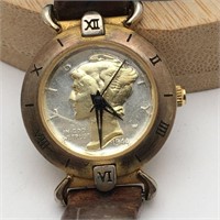 Silver Mercury Dime Wrist Watch