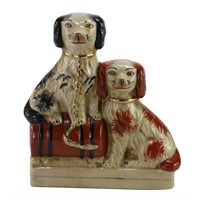 SYNWISH Hand-Painted Porcelain Dog Figurines Sitti