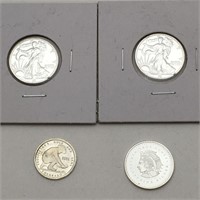 4 Fine Silver Coins, 0.35 Ozt