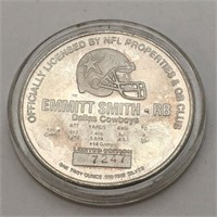 One Troy Ounce .999 Fine Silver, Emmitt Smith