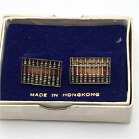Pair Of Hong Kong Sterling Silver Cuff Links