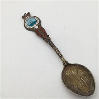 Sterling Enameled Souvenir Spoon, Nassau