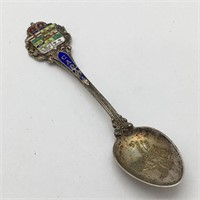 Sterling Enameled Souvenir Spoon, Canada