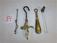Brass Horse Magnifier - Brass Duck Hook