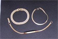 Lot of Gold Tone Braclets