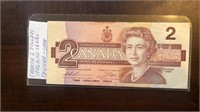 Canada 2 dollar bill