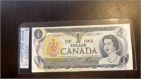 Canada one dollar bill