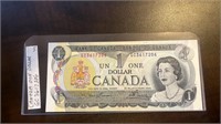 Canada one dollar bill