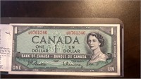 Canada one dollar bill