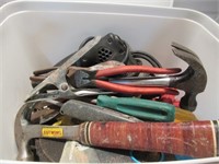 PLASTIC CONTAINER FULL WITH TOOLS