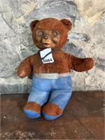 VINTAGE "SMOKEY THE BEAR" TEDDY BEAR W/ ORIG TAG