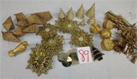 Vintage Gold Color Christmas Tree Ornaments