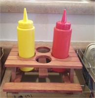 PICNIC TABLE STYLE CONDIMENT HOLDER