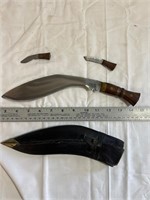 Nepalese Kukri knife and sheath