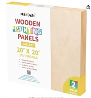 MEEDEN 20x20 Inch Wood Canvas Panels 2pk