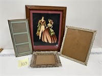 Pair Turner Air Brush Southern Bell Picture Framed