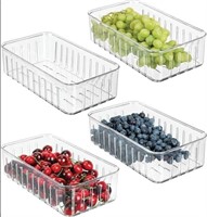 mDesign Plastic Produce Storage Containers 4pk