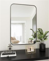 BEAUTYPEAK 24x36" Rectangular Wall Mirror - Black