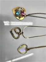 3 Heart Necklaces