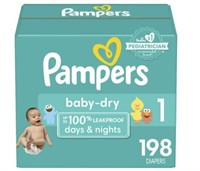 Pampers Baby Dry Sz 1 196CT