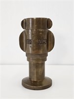 BRASS FIRE HOSE NOZZLE - 6.75" LONG  X 3" DIAMETER