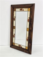 STAINED GLASS  MIRROR - 16.25" WIDE X 28" LONG