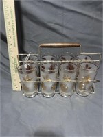 8 Piece Autumn Glass Set