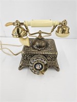 VINTAGE BRASS BAROQUE STYLE TELEPHONE