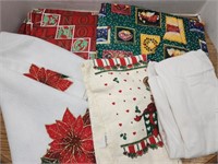 Christmas Items(tablecloths, tree skirt, etc)